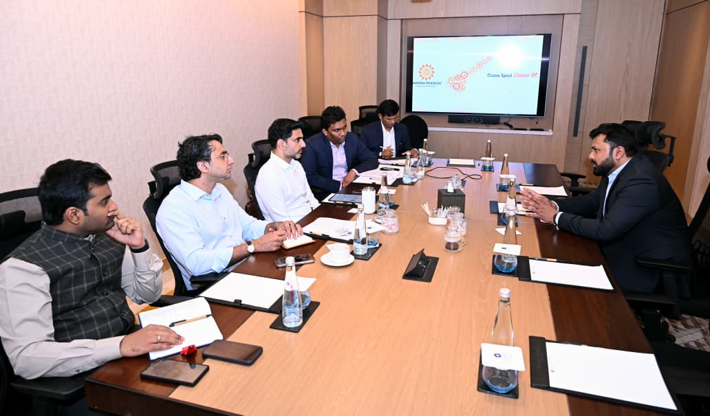 naralokesh's tweet photo. Met Shri Gautam Jena, Vice President – Strategy & Sustainability, ST Telemedia in Ahmedabad today. STT is one of India’s largest operating data centers companies with over 600 MW under operations. 

ST Telemedia expressed their interest in developing a data center in Visakhapatnam as it rapidly emerges as one of India’s major data centre hubs. With Google already commencing work and players such as Reliance moving forward with large data centre investments, Vizag offers a strong ecosystem for the next wave of digital infrastructure.

We spoke about emerging trends in the data center space - that include zero discharge air cooled systems. We also spoke about the wide ecosystem benefits of data centers. 

@sttgdcindia
#ChooseSpeedChooseAP