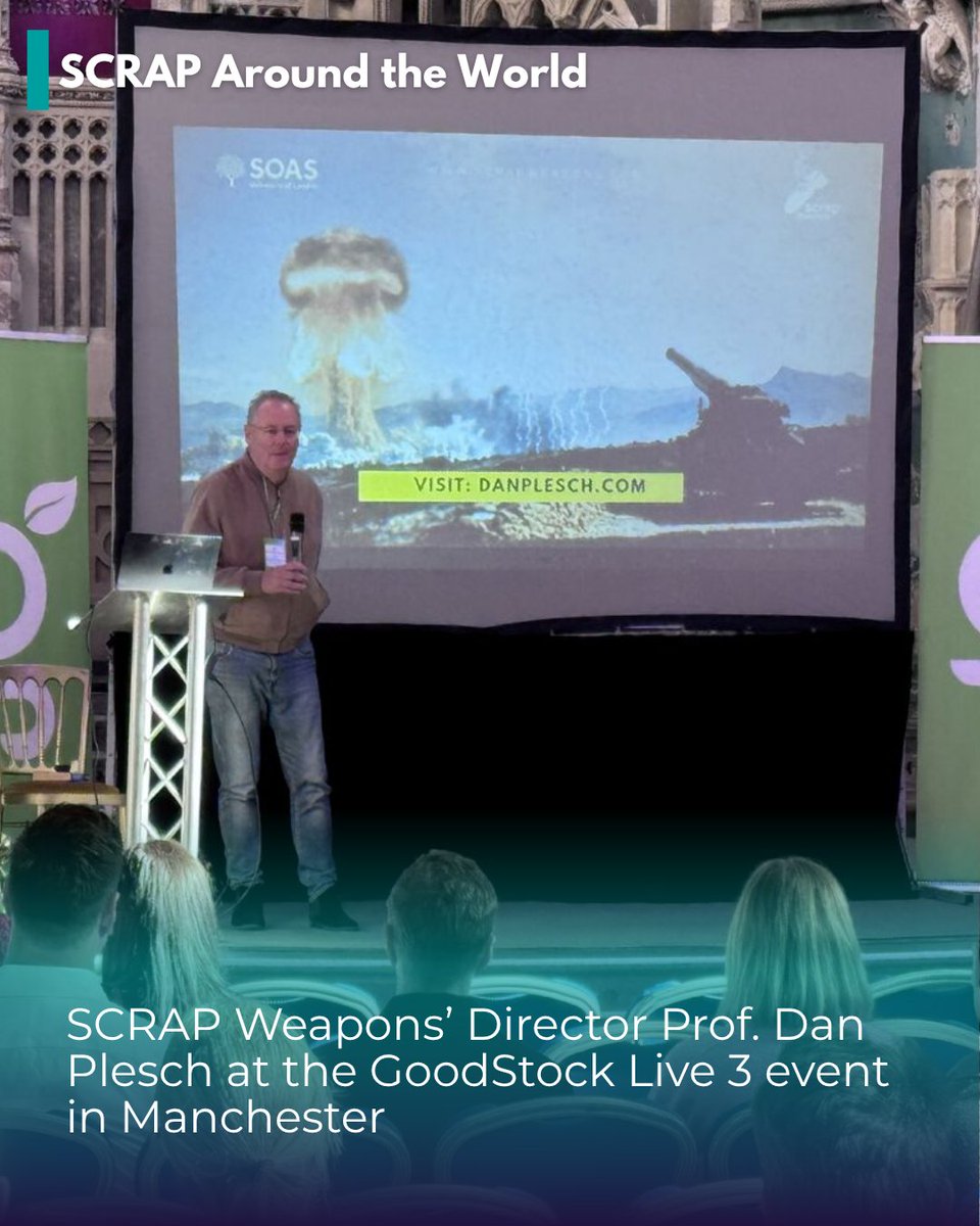 SCRAPweapons's tweet photo. On Sept 24, our Director Prof. @DanPlesch delivered a keynote speech at GoodStockLive 3 in Manchester. During his address, Prof. Plesch highlighted how the threat of #nuclearwinter stands as a parallel existential danger to climate chaos. https://t.co/OqsqN3EFp6