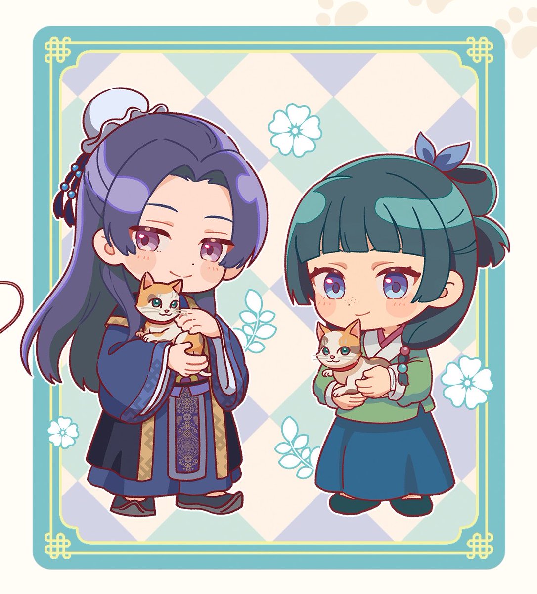 dailykusuriya's tweet photo. NEW MAOMAO AND JINSHI CHIBI ILLUSTRATIONS! https://t.co/5VNv6RxRVf