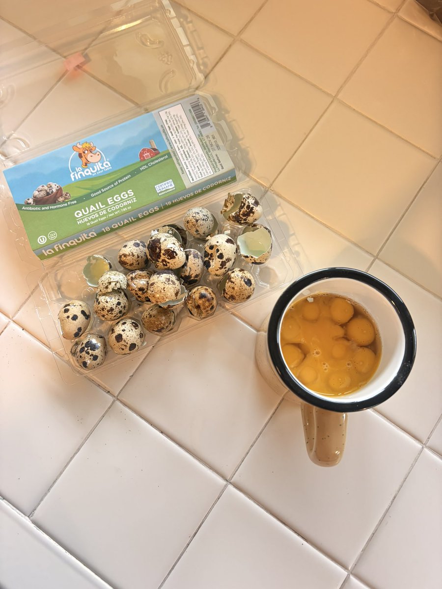 sam1sm1th's tweet photo. quail egg supremacy https://t.co/CxvAF4Wwps