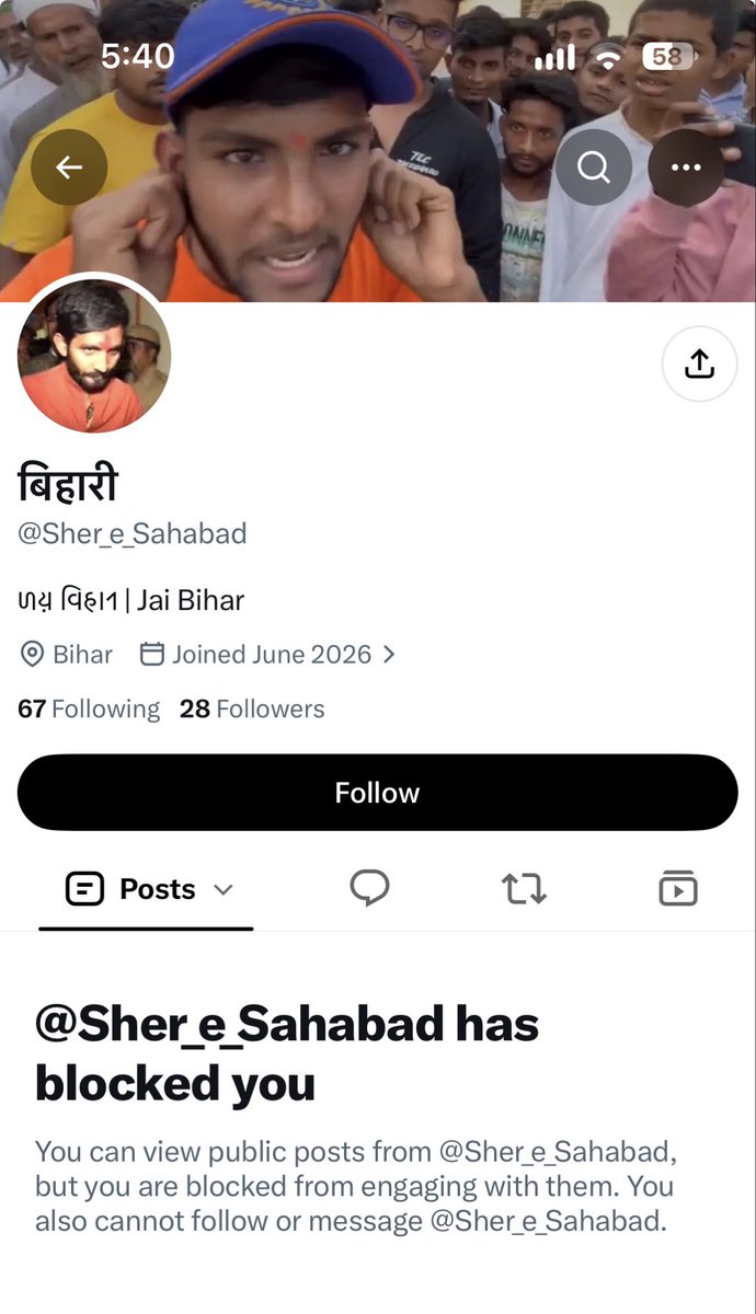 EminentIntel's tweet photo. @Sher_e_Sahabad @Coach1709 Sher e Hind, blocked and run away, once confronted with facts. Lol! @Sher_e_Sahabad https://t.co/8eYbVcJ7Ns