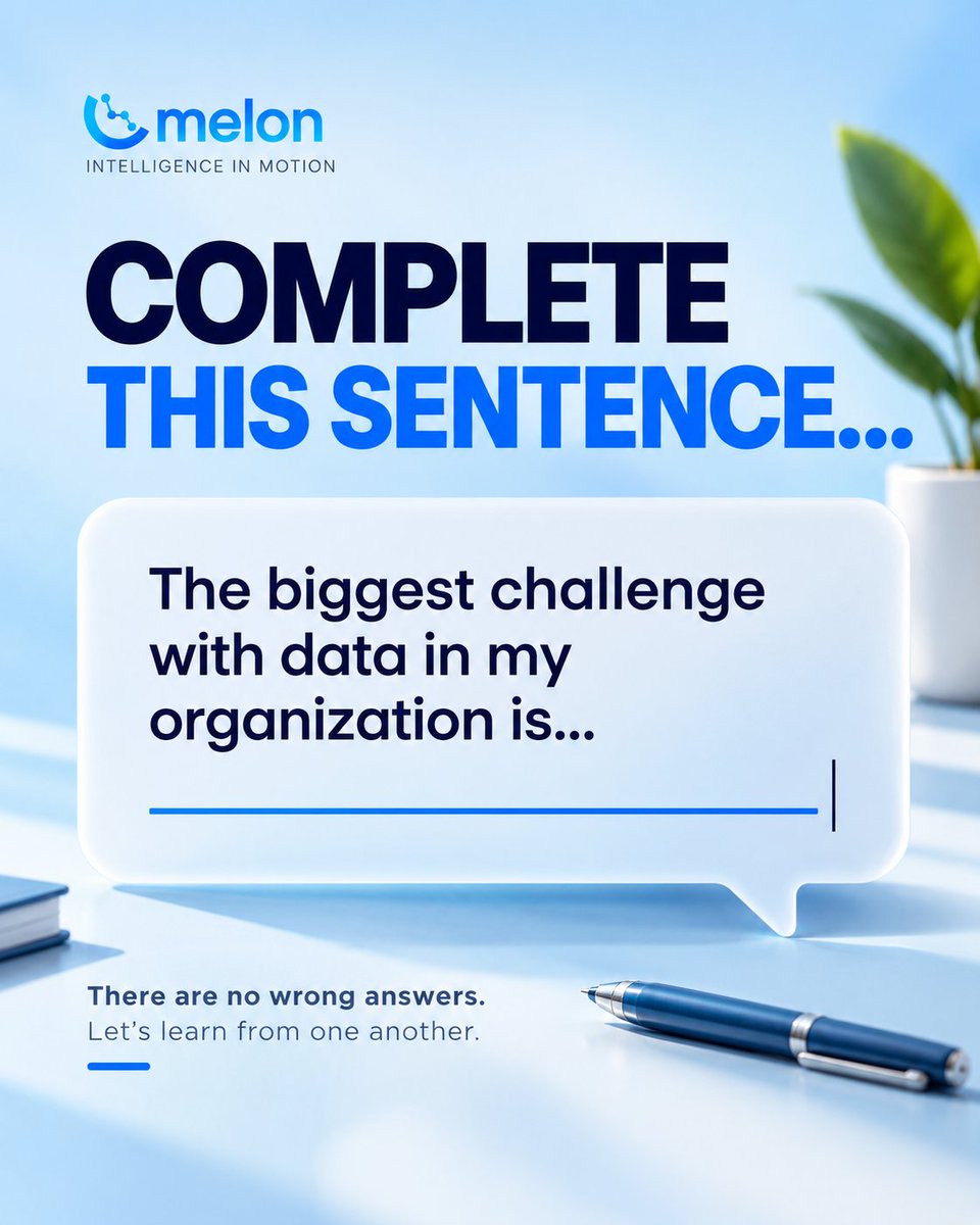 melonintel's tweet photo. Complete This Sentence...

"The biggest challenge with data in my organization is ______."

There are no wrong answers.
Let's learn from one another.

https://t.co/lLUU04FQvP https://t.co/90EsXBYv8T
