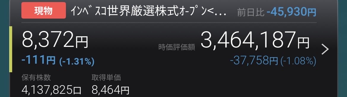 FIREEEEEEEEERIF's tweet photo. 利回り20%インベスコ世界のベスト神から分配金ｷﾀ━━━(ﾟ∀ﾟ)━━ !!!!!
評価額346万で62000円貰えたってことは2000万入れたら毎月33万貰えてFIREできるってコト！？ https://t.co/uXocEY7bCM
