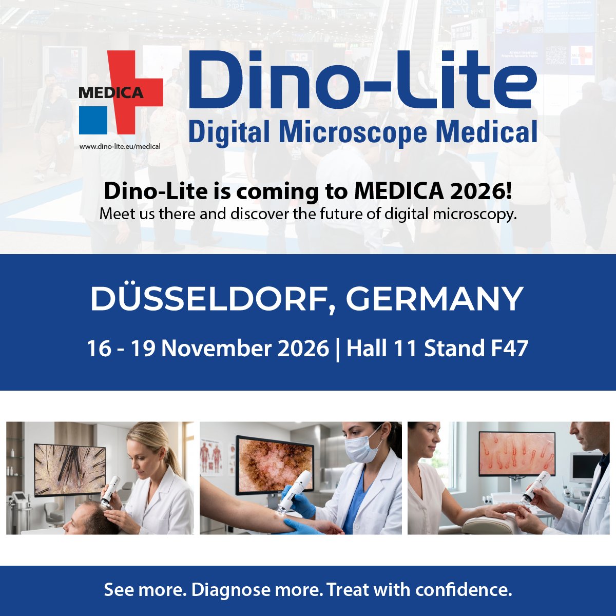 IdcpBv's tweet photo. MEDICA 2026 is around the corner! Join us in Düsseldorf, where we look forward to welcoming you to our booth in Hall 11, F47. We will be showcasing the latest wireless solutions and next-generation innovations in #Capillaroscopy, Dermatology, Iridology, #Trichology, and Otoscopy. https://t.co/080OwRSc9d