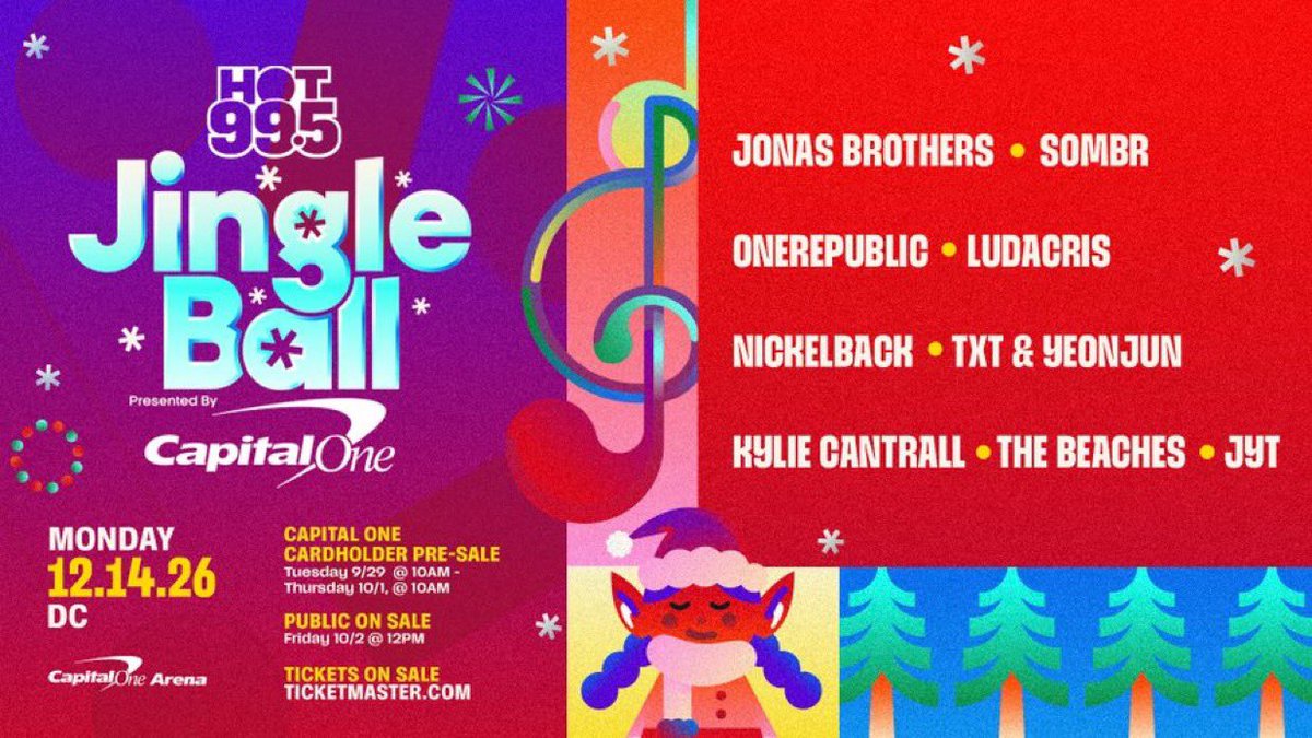 translatingTXT's tweet photo. txt &amp; yeonjun are a part of the 2026 hot 99.5 jingle ball in d.c line up (14th december 2026) https://t.co/a4JCRknWmW