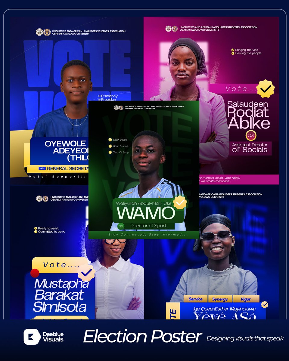 Deebluevisuals's tweet photo. Election Designs I work on.💌🙂‍↔️ https://t.co/ro9vq30KBp