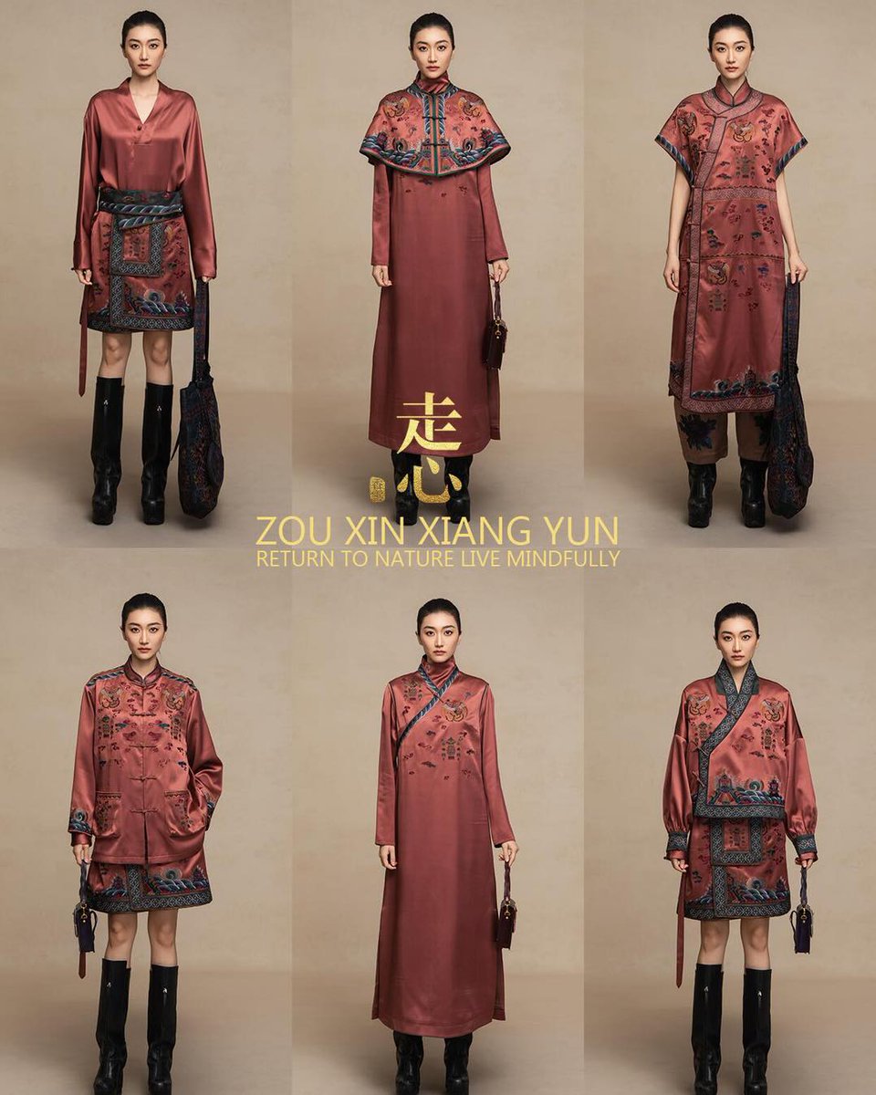 MagaliVienneau's tweet photo. Where botanical serenity meets imperial avant-garde tailoring. Discover Zouxin Silk’s Terracotta Rose &amp; Brocade Archive, crafted from organic Xiangyunsha silk and shaped into timeless modern silhouettes. Which look, 1–6, speaks to you? https://t.co/i4jjfBmDZG