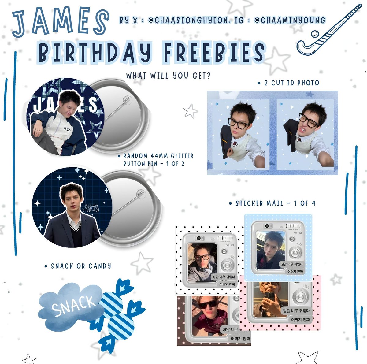chaaseonghyeon's tweet photo. ✧ James birthday freebies ✧
by @chaaseonghyeon

rts &amp; likes are appreciated!
—  how to claim?
🖊️ for coer ina only
🖊️ write ur usn on notes
🖊️ set 6.140 (no refund)
(1set/person)
🗓️ can be claimed :
online
~ 10th oct, 10.14 wib 
⌛limited qty
🔗 https://t.co/qZPLP0UCoi https://t.co/l0uiu1PH72
