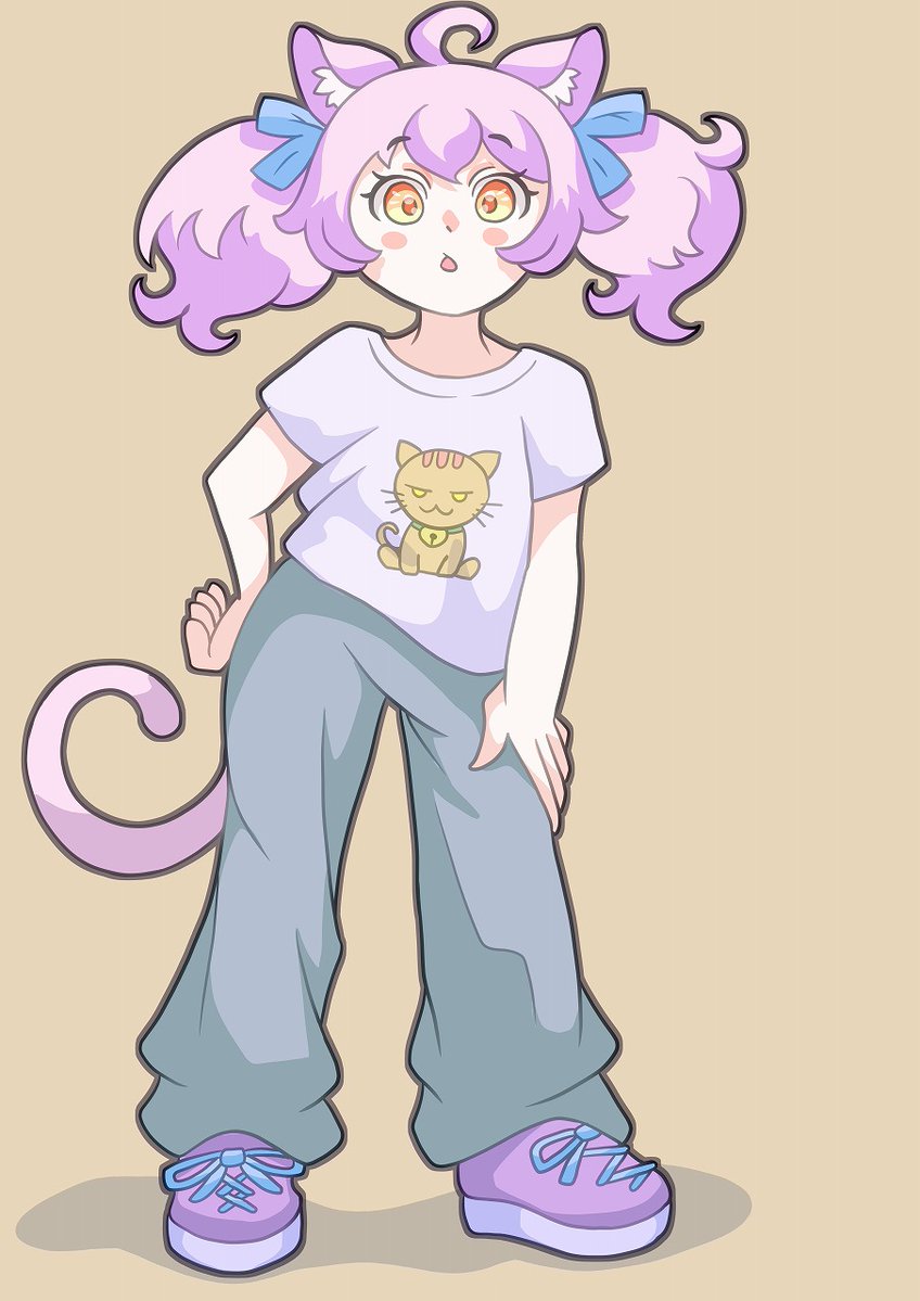 iternil2419's tweet photo. うちのねこのこ

＃ケモミミ　＃猫Tシャツ
＃イラスト　＃絵描きさんと繋がりたい https://t.co/bIualu8FYL
