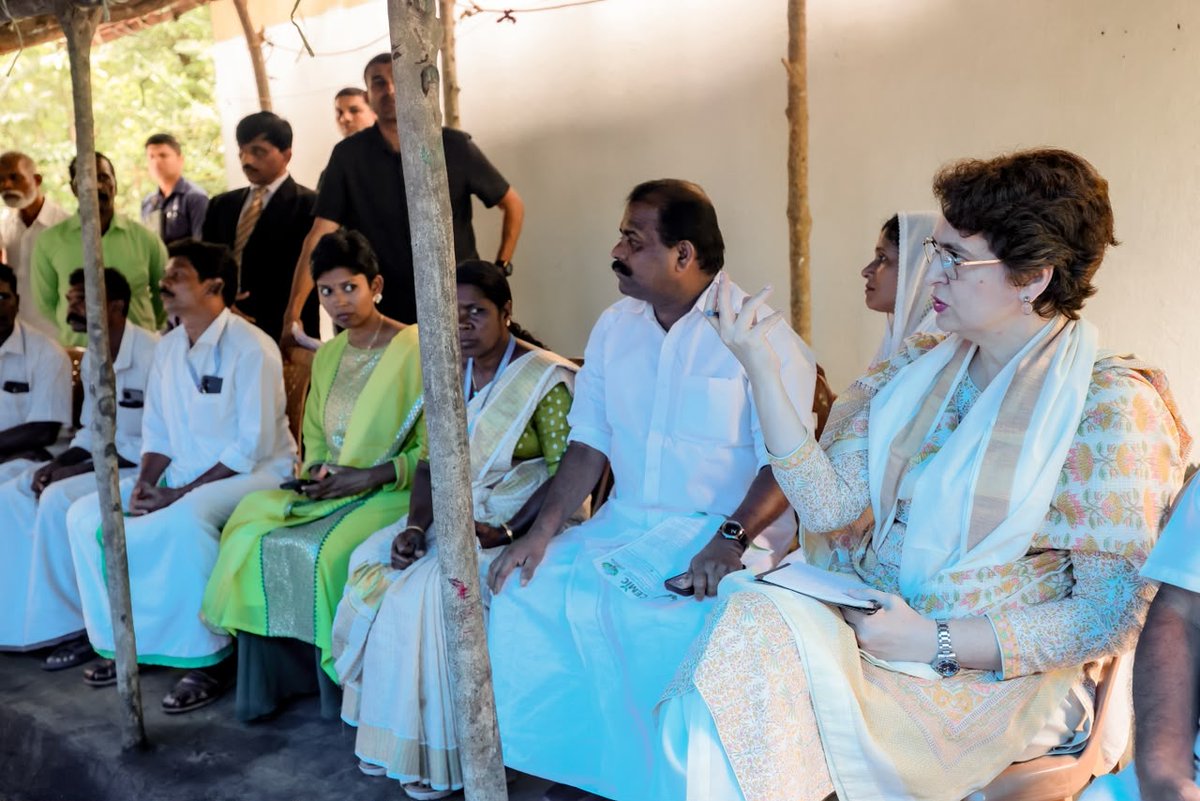 INCIndia's tweet photo. Congress General Secretary &amp; Wayanad MP Smt. @priyankagandhi ji visited Cheeyambam Unnathi at 73 Cheeyambam, Pulpally today.

📍 Wayanad, Kerala https://t.co/07iayf9HL0
