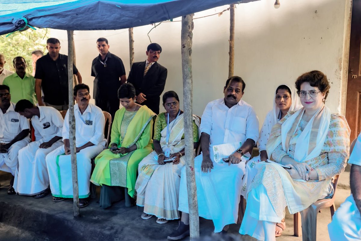 INCIndia's tweet photo. Congress General Secretary &amp; Wayanad MP Smt. @priyankagandhi ji visited Cheeyambam Unnathi at 73 Cheeyambam, Pulpally today.

📍 Wayanad, Kerala https://t.co/07iayf9HL0