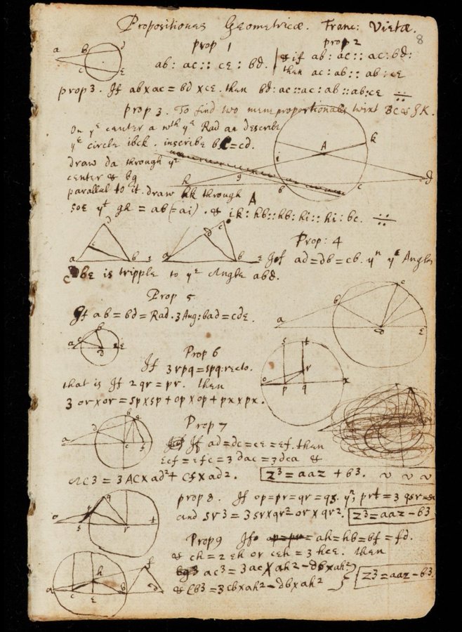 KnowledgeArchiv's tweet photo. Isaac Newton's handwritten college notebook, c. 1664

Genius can be messy! https://t.co/fb20GiRAYl