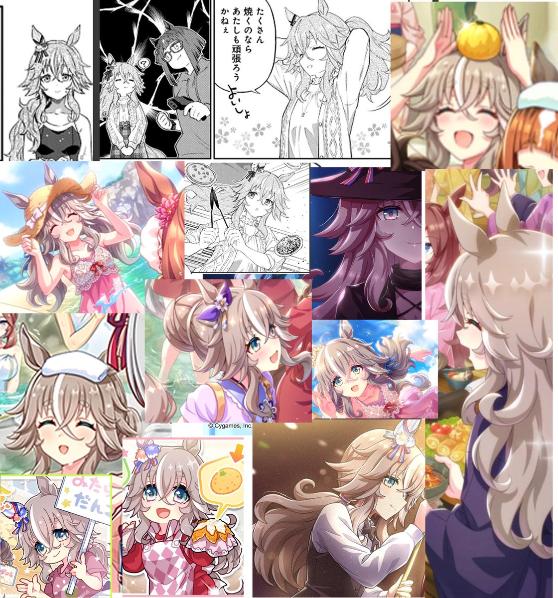 qlqdluBxdzNNcNh's tweet photo. Now that Wonder Acute has finally been released in the global version of *Uma Musume*, I’m reposting the collection of her hairstyles that was officially announced!
(Translated via Google Translate) https://t.co/RdyvPDfvf6