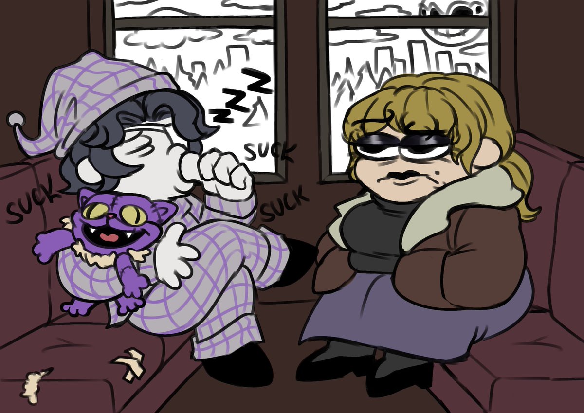 m3anmash33n's tweet photo. Daan's pants being possibly pajamas so I drew him and Karin together in the train before reaching Prehevil https://t.co/g5FJ5gFr8V