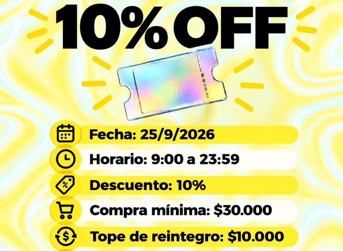 cupofertasARG's tweet photo. Buenos días!! 🌞
Arrancamos con cupones de Mercado libre!!🤩🤩

10% OFF en la compra mínima de $30.000 🎊

En el link les dejo el cupón 👇 
https://t.co/gXdoBIxzdj https://t.co/a9z4y3kiFF