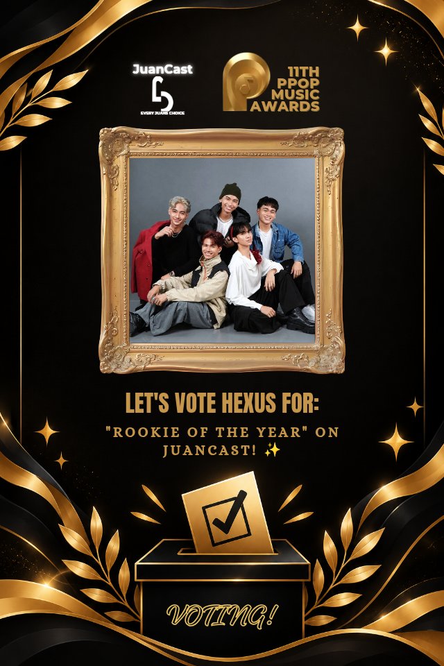 ElevrosOfficial's tweet photo. Let's vote HEXUS for "Rookie of the Year" on JuanCast! ✨
#HEXUS #PPOPRISE #VOTE #JUANCAST #BICOLPRIDE #ELEVROSOFFICIAL https://t.co/pD89eH8cEx