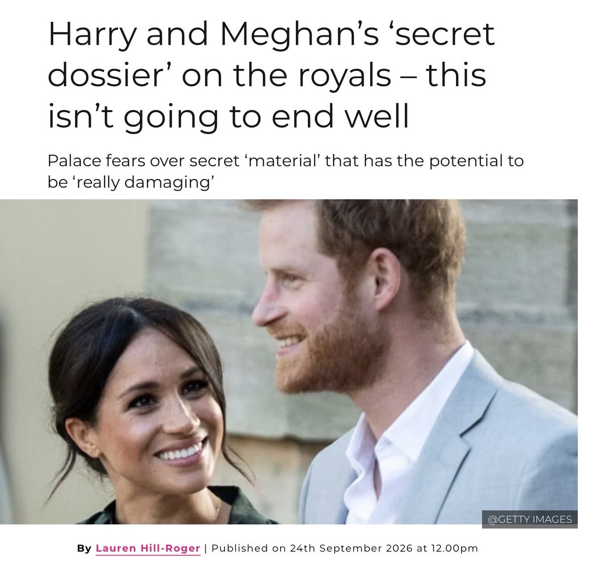 ARamblingRoyal's tweet photo. Oohhhhh…Scary! 😂
The “Private Citizens” need protection from themselves.
According to a source, Harry & Meghan have been quietly keeping a detailed record of their correspondence with the Firm since returning to the UK – and we’re told they’re doing it for their own ‘protection’.