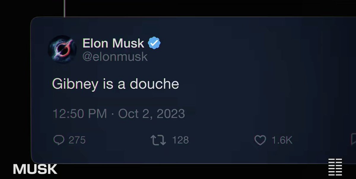 DEADLINE's tweet photo. (WATCH) A trailer is out for the buzzy documentary 'Musk,' Oscar winner Alex Gibney’s brutal takedown of the world’s richest man.

Bleecker Street has moved up the theatrical release date of the Elon Musk doc to October 9

Watch the trailer here: https://t.co/wmYIEyJ2Cw