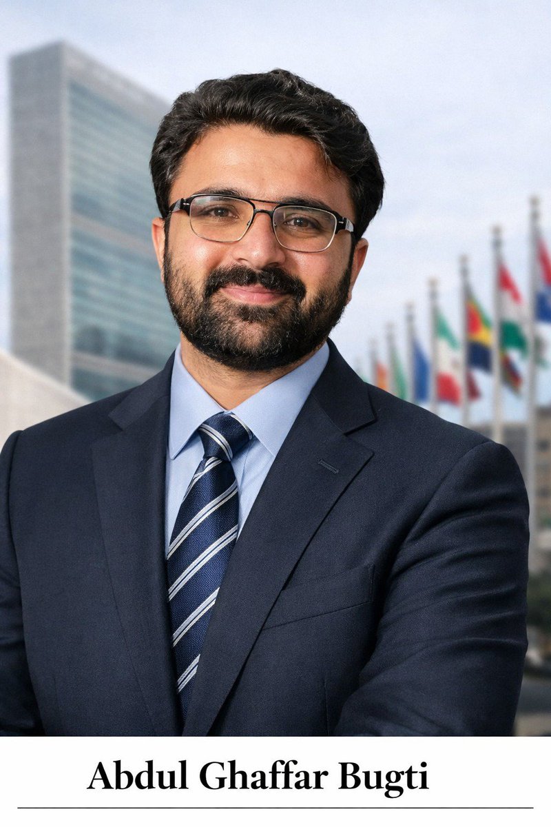 BugtiYouth's tweet photo. UN recognition of Abdul Ghaffar Bugti as a youth leader is a proud moment for the Bugti and the people of Dera Bugti. His journey from a remote and underdeveloped region to a wider platform reflects his commitment to raising the voice of youth ۔ https://t.co/QrA2XNkU0f