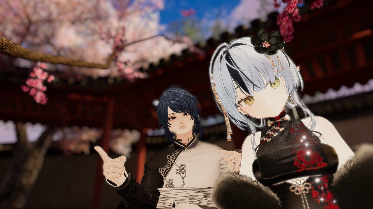 amocha_vrc's tweet photo. 中華衣装最高すぎる～～🏮

中華宮廷ドラマの記憶が捏造されてしまう

連れまわされてくれるフレンドに感謝しかない🐉 https://t.co/8hU1GmPYaG