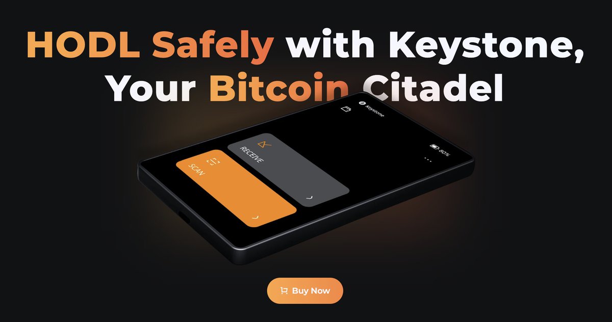 KeystoneForBTC's tweet photo. 4/ 
Still using a signing device that's built for everything?

Time to switch to Keystone BTC-only for a rich, distraction-free Bitcoin experience!

Grab one today:
https://t.co/Vig6TruJJJ https://t.co/rpEFhK8dE9