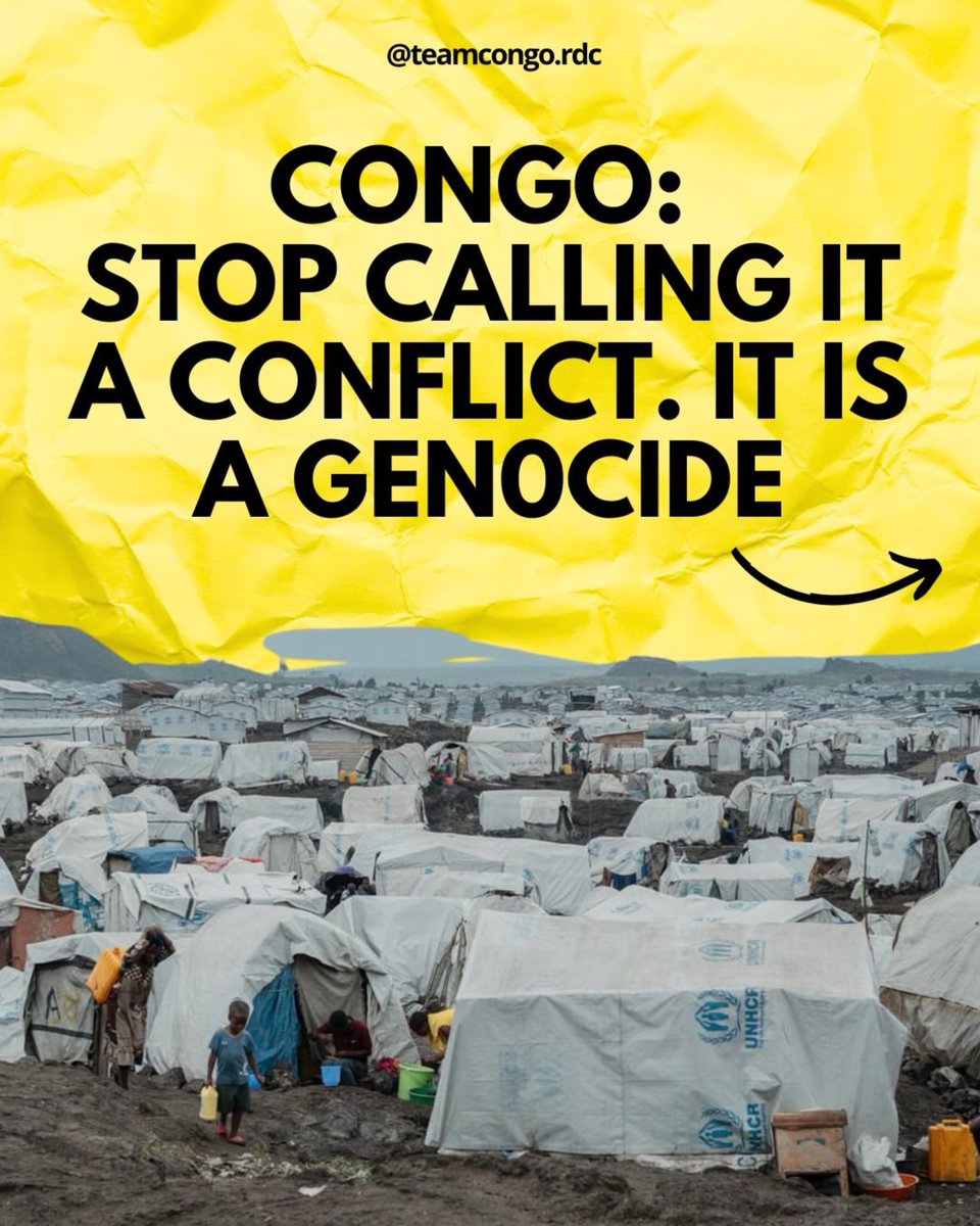 msNzuya's tweet photo. #FreeCongo 🇨🇩
Stop calling it a conflict, what's happening in Congo has been minimised for far too long.
But the scale of the violence, the millions of lives lost, the mass displacement, the systemic use of sexual violence all tell a different story.
This is a genocide!! https://t.co/LT9j7k14wN