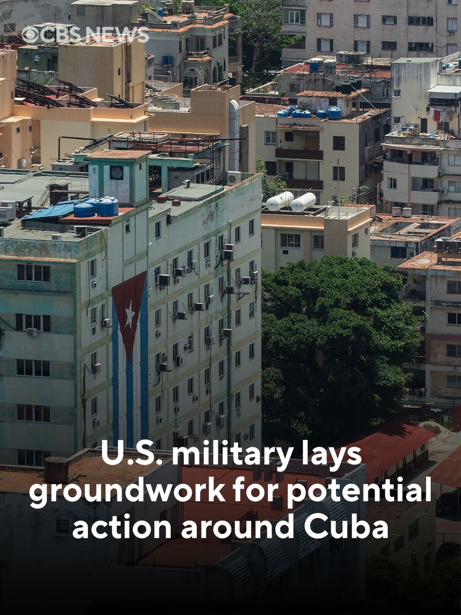 CBSNews's tweet photo. The U.S. Army Reserve is examining whether it can provide the military's Southern Command with police forces, medical personnel and other support units within the next four months, according to an internal Army message reviewed by CBS News.

Though the message makes no reference to Cuba, the request is for continued military planning aimed at Cuba, according to multiple U.S. officials who spoke to CBS News under condition of anonymity because they were not authorized to speak publicly.

Read more: https://t.co/JCT2zUU4oT