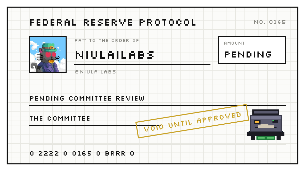 NiuLaiLabs's tweet photo. @FedProtocol done https://t.co/eTi0BHl3zz