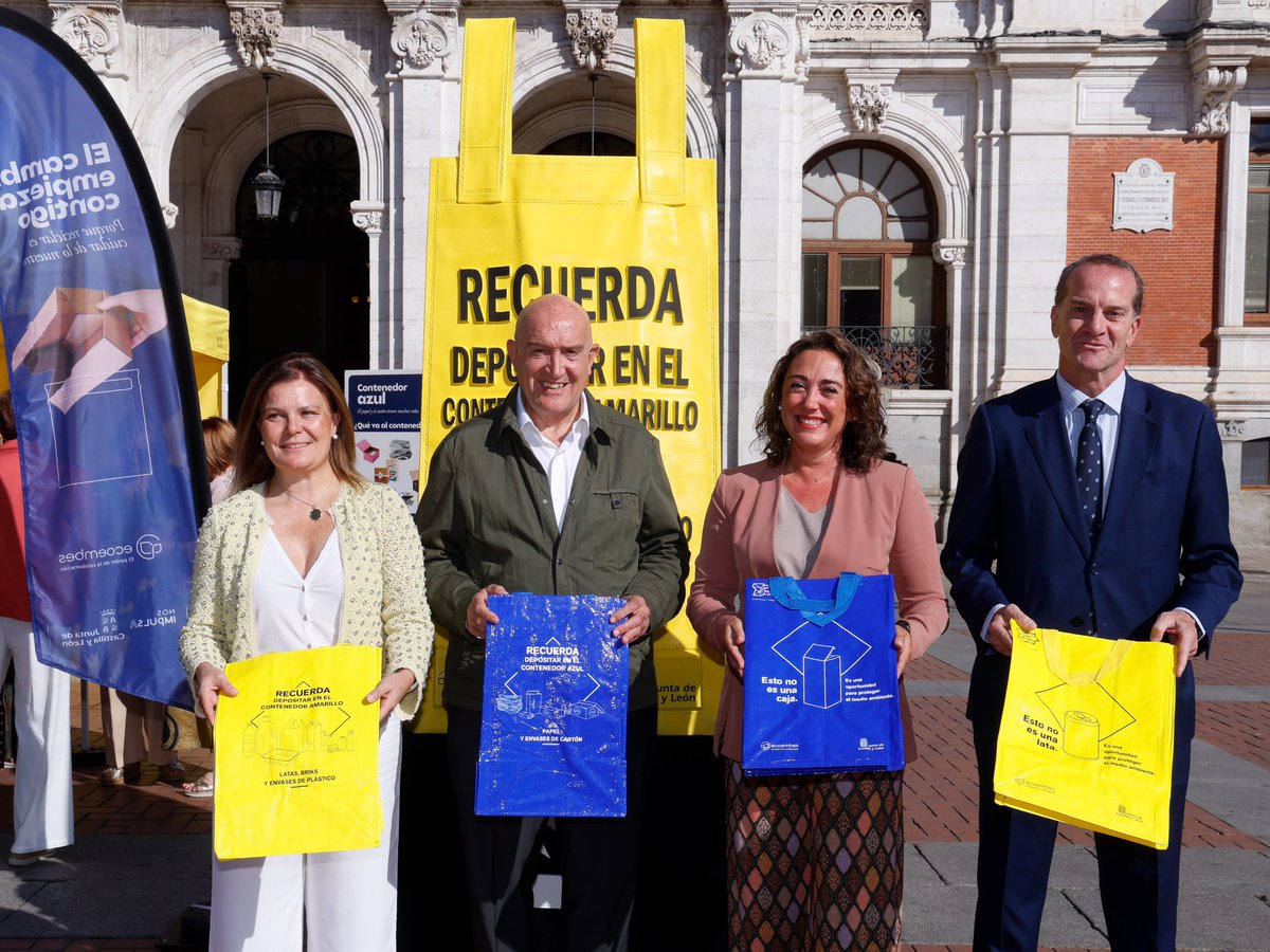 AyuntamientoVLL's tweet photo. ➡️ La presentación ha contado con la participación del alcalde, @JesusJCarnero, y de la consejera de Medio Ambiente y Energía, @MariaGlezCorral, así como del director de Gestión Local y Autonómica de Ecoembes, #ÁngelHervella.

➕ℹ️: https://t.co/KQvvv8PC8t https://t.co/STmrMtVXJl