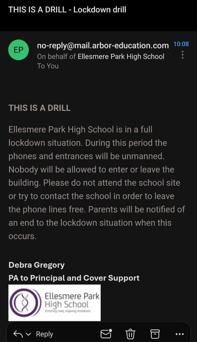TRobinsonNewEra's tweet photo. School near the location of the terror arrests this week has today had a 'full lockdown' drill.

Did they get intelligence that the school would be targeted?

Wake up Britain or your children will be next! https://t.co/HwF77i2k52
