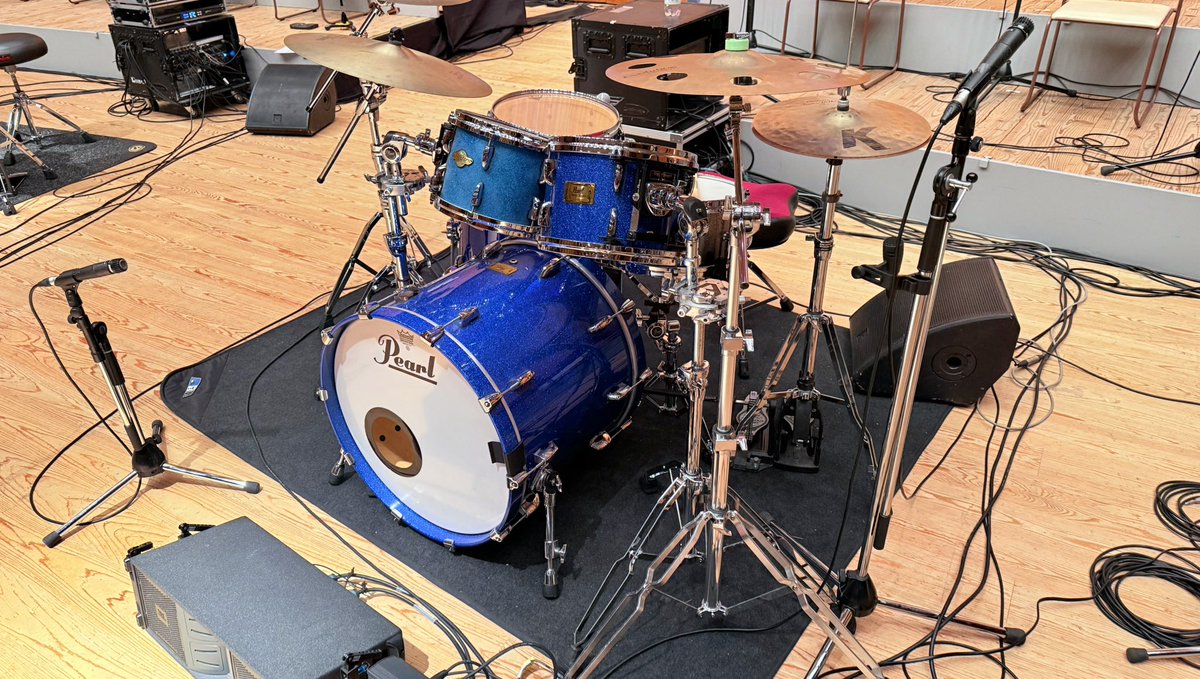 Cherrydrummer's tweet photo. オーケストラやダンサーの方たちとの音合わせは今日のみ!緊張するねぇー!ww リハーサル、いい感じっす!では、宝山ホールで会いましょう!!🫡✨
#鹿児島 #eightbeet #drums #drummer https://t.co/IhP15UerSF