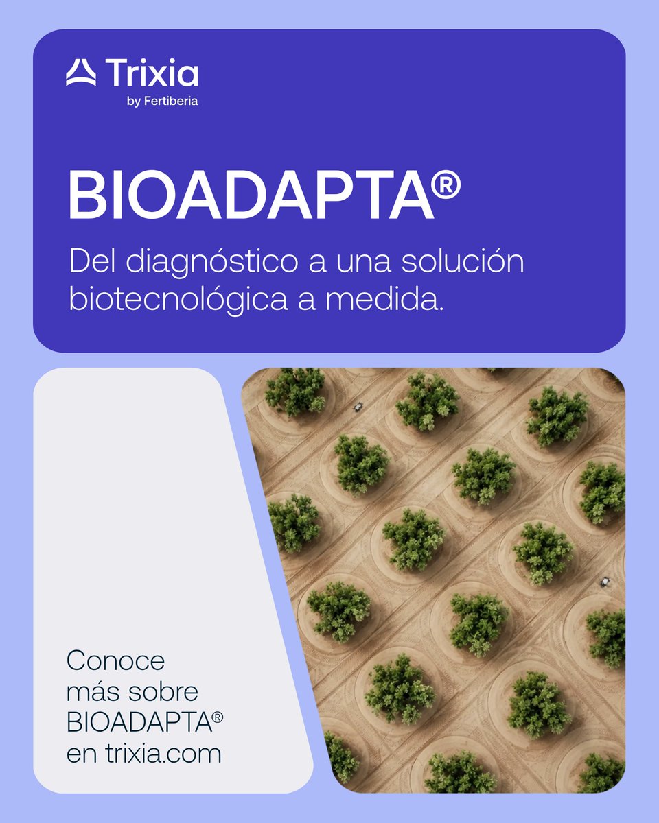 Trixia_bio's tweet photo. No existen dos suelos iguales ni dos cultivos que respondan del mismo modo.

Con BIOADAPTA® estudiamos la biología del suelo para diseñar soluciones biotecnológicas personalizadas y adaptadas a cada entorno.

Descubre cómo co-diseñamos contigo:
https://t.co/P6TNYTmIjh https://t.co/abtHzu9jAr