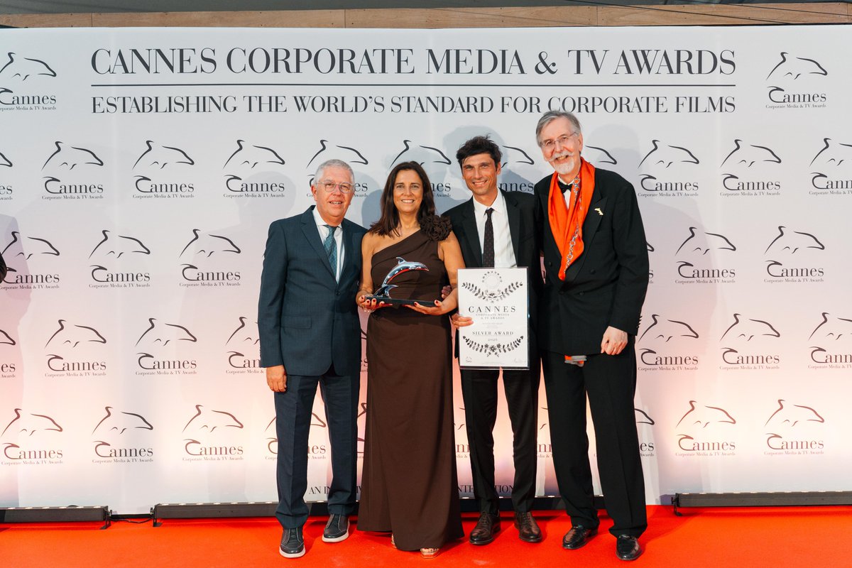 bialfoundation's tweet photo. 🏆 “Beyond the Brain” wins an award at the Cannes Corporate Media & TV Awards!

We are immensely proud to announce that our docuseries “Beyond the Brain” has been awarded a Silver Dolphin Trophy in the Trailers and Teasers for Documentaries and Reports category at the 2026 edition of the prestigious Cannes Corporate Media & TV Awards.

On behalf of the Bial Foundation and the docuseries team, the Bial Foundation’s Secretary General, Paula Guedes, journalist Mário Augusto Pereira, and video editor André Banza took to the stage to receive the award at the Awards Gala Dinner held at Annex Beach Cannes on September 24.

🎬 Watch the award-winning trailer 🌍 https://t.co/ey7jpzJbHP

📸 OONIFY/Cannes Corporate Media & TV Awards

#BeyondtheBrain #CannesCorporate #CannesCorporate26 #Documentary #Science #Innovation