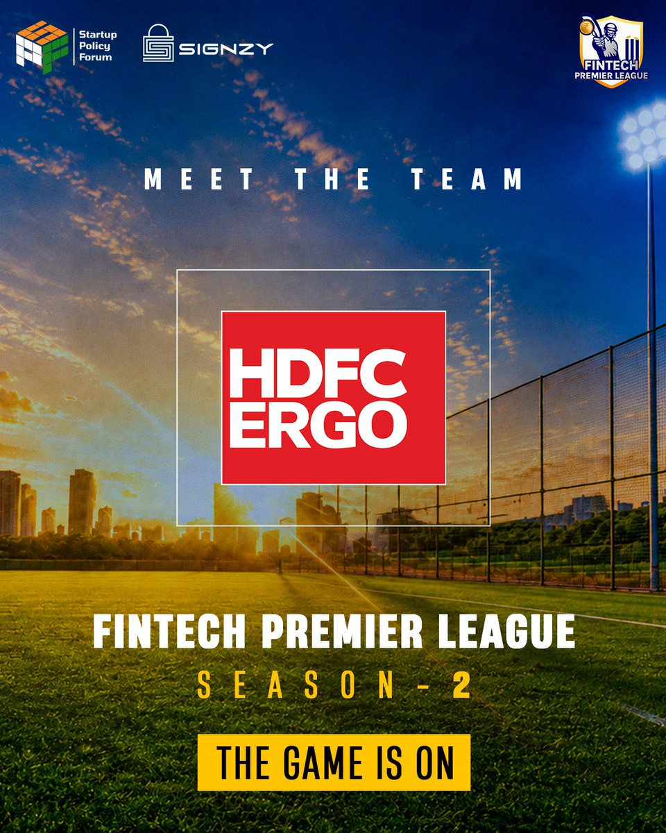 FintechOnPitch's tweet photo. Another squad enters the FinTech arena ⏩

Game on, HDFC ERGO 👊

@lawyer_intech @ShwetaRKohli @TeamSignzy @SPF_India @HDFCERGOGIC https://t.co/qc3M66ulFB