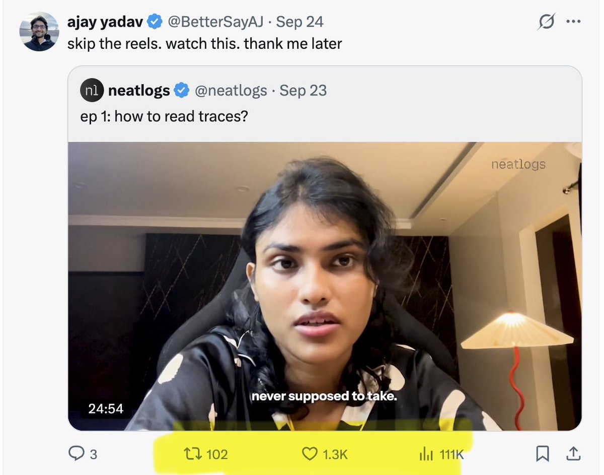 bettersayAJ's tweet photo. this video was so well received by tech twitter. I’m so excited about next video in this series. any guesses on the topic? https://t.co/f3UqUYkfvl
