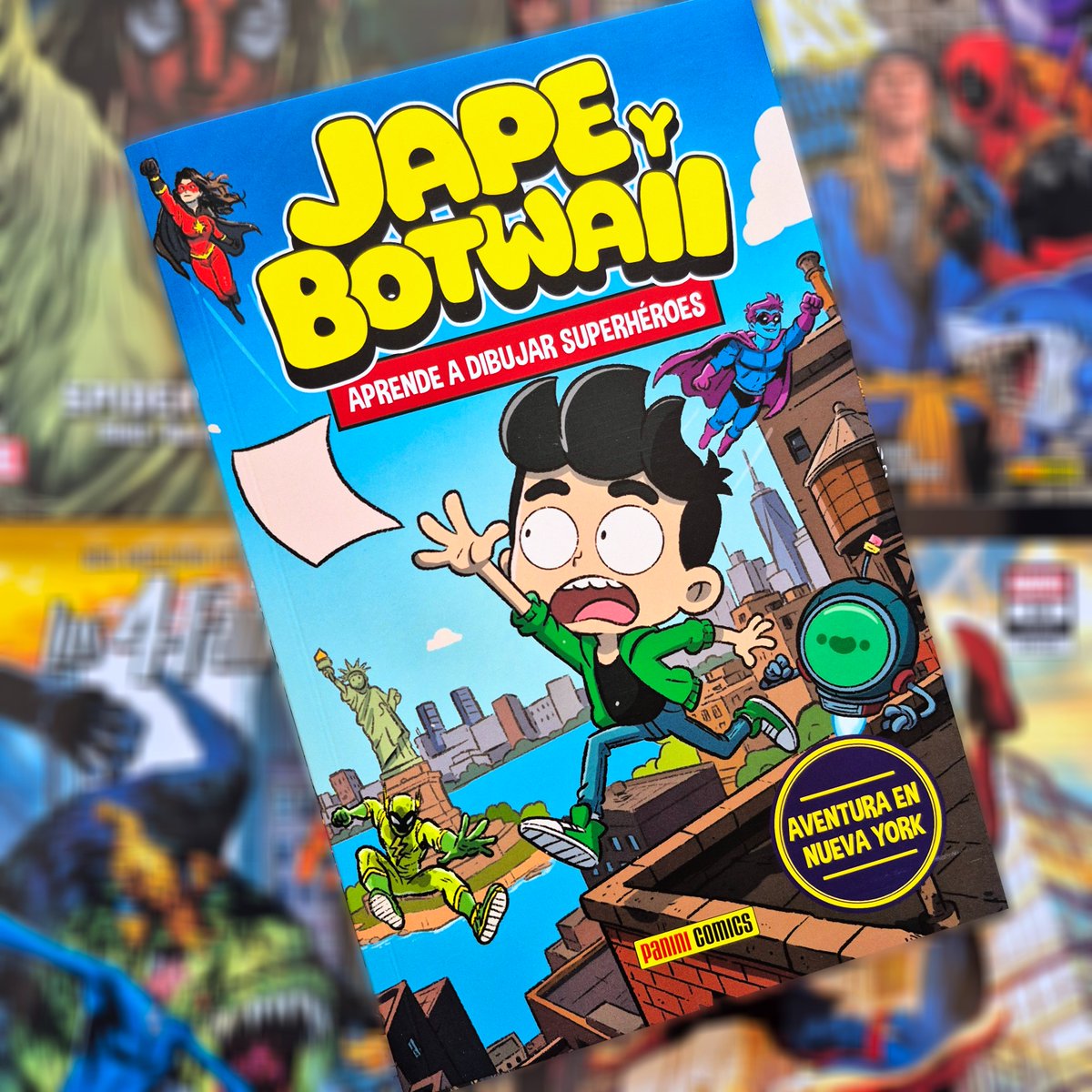 EvolutionPanini's tweet photo. 🦸🏻‍♂️JAPE Y BOTWAII 2
APRENDE A DIBUJAR SUPERHÉROES. AVENTURA EN NUEVA YORK
#24del9

Jape y BotWaii viajan a la Gran Manzana para aprender  a crear superhéroes y supervillanos memorables.

+info: https://t.co/BXPSL0y0ou

#PaniniComics #dibujar #superhéroes #NuevaYork @PEREZJape https://t.co/cPJEkTbXz5