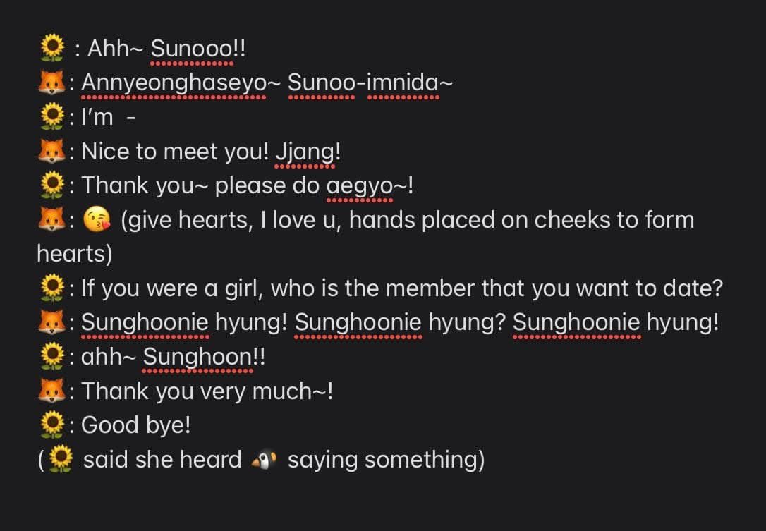 MilkySun0624's tweet photo. 🗣️ if you were a girl, which member do you want to date?
🦊 sunghoonie hyung! sunghoonie hyung? sunghoonie hyung!

sunoo choosing sunghoon as the member he’d date if he were a girl will forever be a legend 😭 https://t.co/KpaMQ6a1B1
