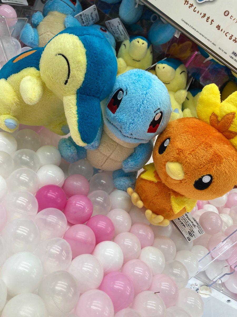GiGO_Tendoo's tweet photo. 【景品入荷】

ポケットモンスター　やさしいきもち　ぬいぐるみ～ゼニガメ・ヒノアラシ・アチャモ～

入荷しました！
ぜひGETしてくださいね！

#GiGO天童　#ポケットモンスター https://t.co/jj4hyEJER3