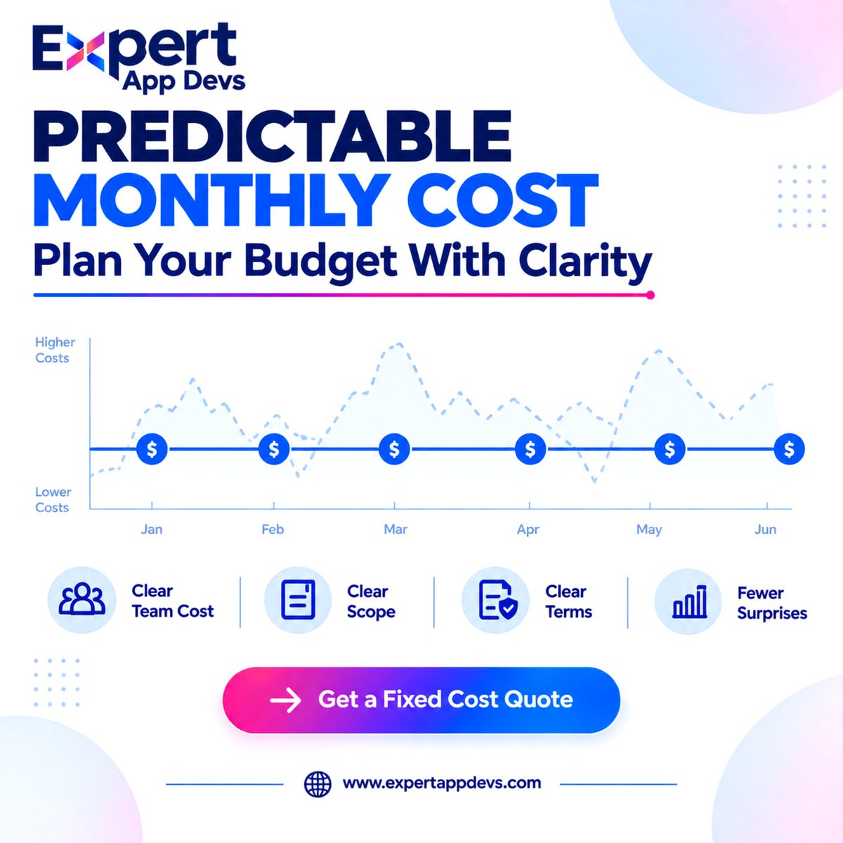ExpertAppDevs's tweet photo. Is your development cost different every month?

A #dedicatedteam model can make monthly planning easier when team size, scope, working hours &amp; engagement terms are clearly defined.

We helps agencies plan development teams around their project needs.

sales@expertappdevs.com https://t.co/6tJpemdWMa