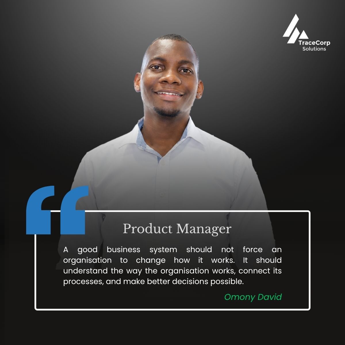 tracecorpsol's tweet photo. Technology should adapt to the business, not the other way around.

A truly effective business system connects people, processes and data instead of creating another silo.

@DaveOmony 

 #DigitalTransformation #ERP #BusinessSoftware https://t.co/LSJp6nXxwy