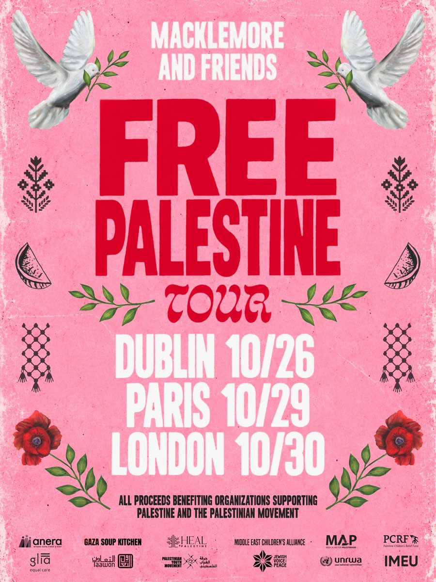 AivdboT's tweet photo. Macklemore geeft concerten,waarvan de opbrengst gaat naar organisaties die de palestijnen helpen https://t.co/yq1KGEerKX