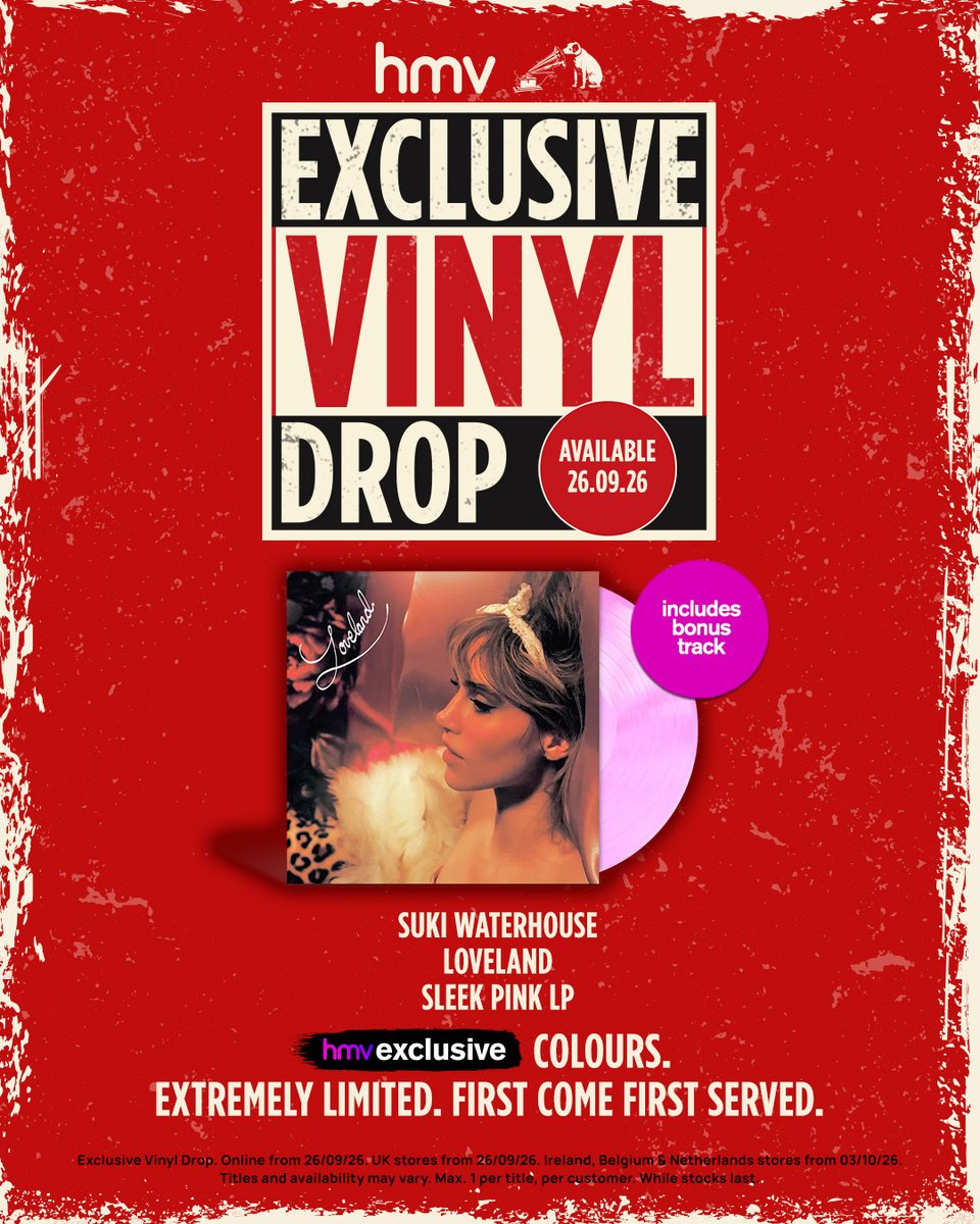 hmvtweets's tweet photo. SURPRISE ADDITION: Suki Waterhouse's Loveland in sleek pink has been added to our exclusive vinyl drop, releasing this Saturday!
Explore the rest of the titles | https://t.co/Rii1Rw8lGJ https://t.co/TabeVldXJI