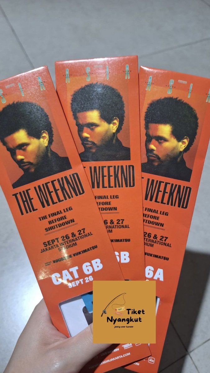 tiketnyangkut's tweet photo. WB Proof for THE WEEKND AFTER HOURS TIL DAWN STADIUM TOUR IN JAKARTA 

#tiketnyanyangkut https://t.co/vMtlGWXFfi
