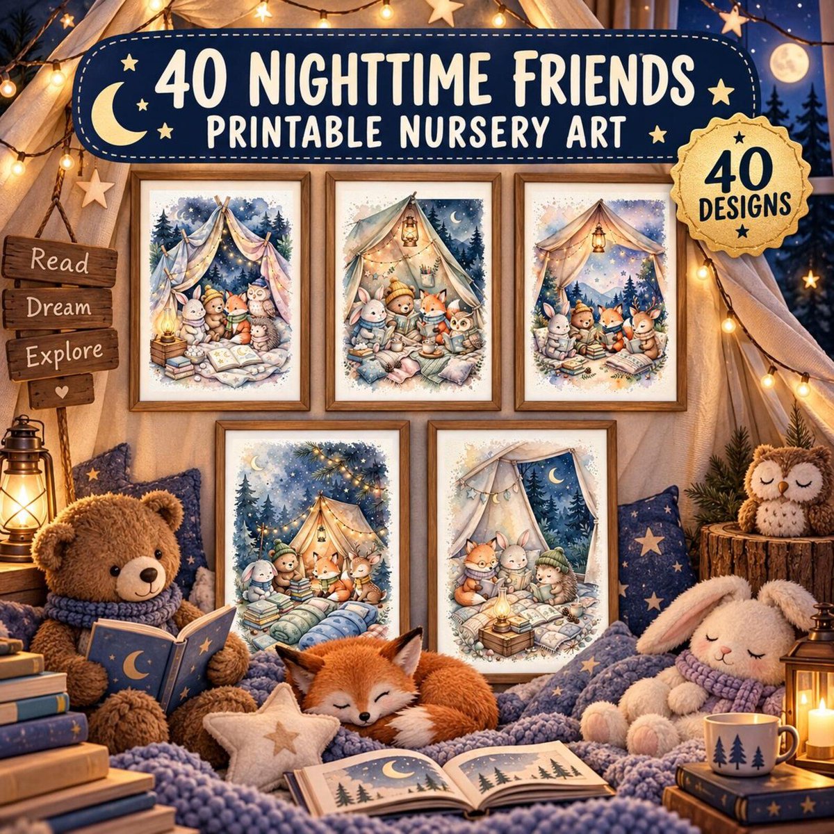 PNGvora's tweet photo. Which WallArt mood are you?   
A. 40 Nighttime Woodland Friends Nursery Prints, Cozy Camping Tent Art   
B. 40 Watercolor Forest Friends Nursery Prints, Kids Room Decor 
#wallartforsale #Wallart  #NurseryPrints https://t.co/6IhkWSfLjK
