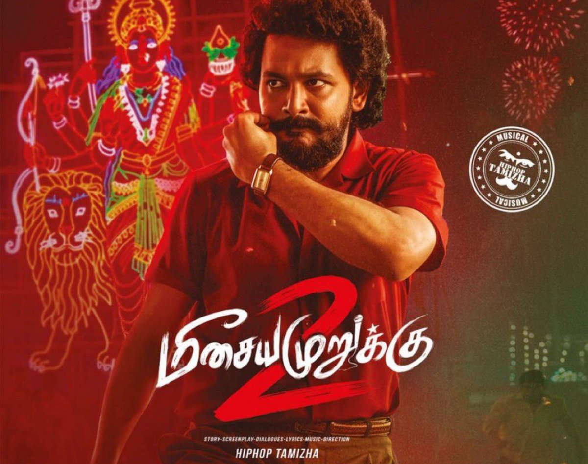 AravVj_'s tweet photo. #HiphopTamizha fans miss panna koodatha theatrical entertainer! First half full on fun and breezyah move aagudhu. Comedy and enjoyable moments momentumah maintain pannudhu. Second halfla emotional portions iruku. Funla start aagi feelingsla end aagudhu! ❤️
#MeesayaMurukku2 https://t.co/p1gAxvWlxK
