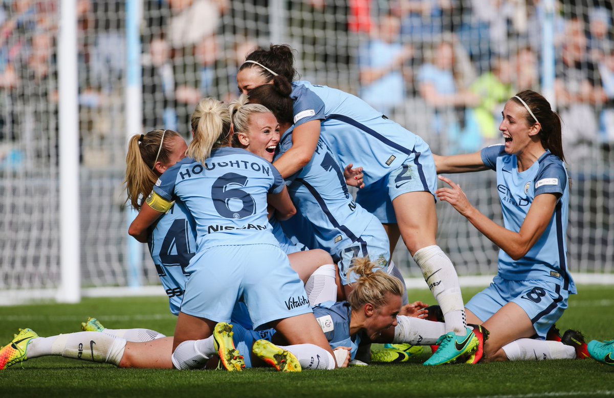 ManCityWomen's tweet photo. 🔟 years ago, we were crowned @BarclaysWSL  champions for the first time in our history after a 2-0 win over Chelsea! 🏆🩵 https://t.co/lGYsPSbrm2