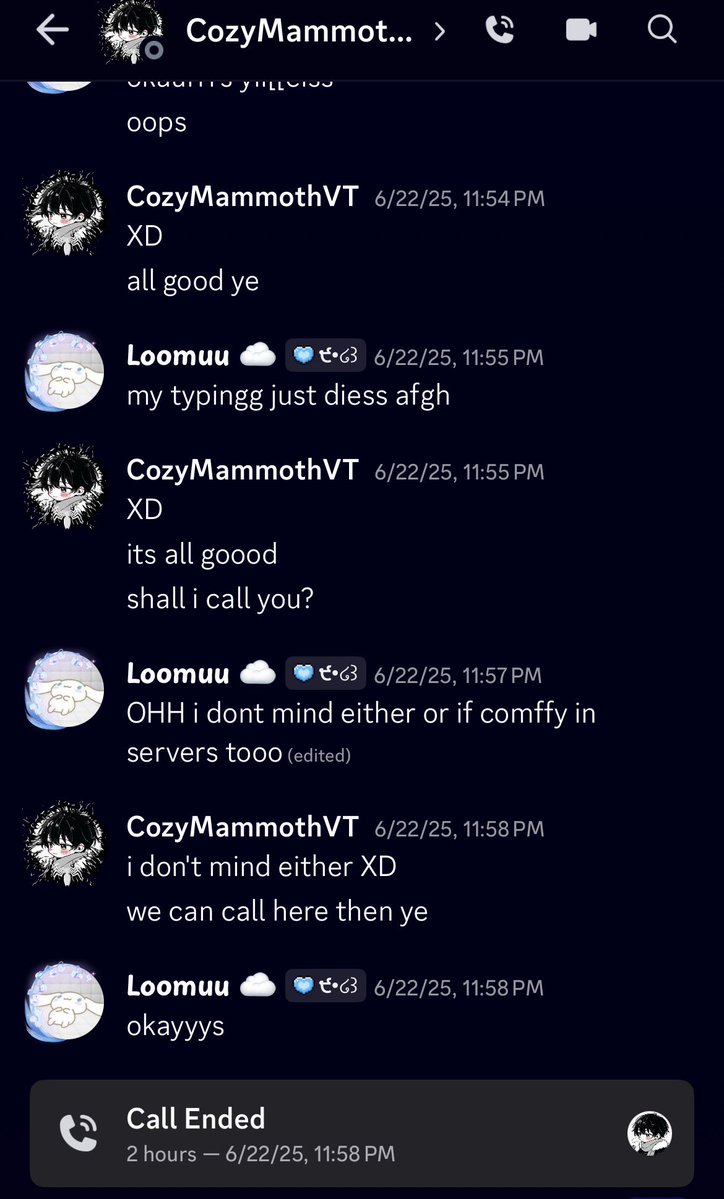 Loomuu_'s tweet photo. I kinda didn’t feel the need to add onto what had happened earlier since I had crossed paths with CozyMammothTV and had called off camera as well. Since he’s done something that I find disgusting and I felt gross and just you never know many people and thought we were friends. 
I first met him when I started on trying Vtubing and to try to stream as well being so new to it all.