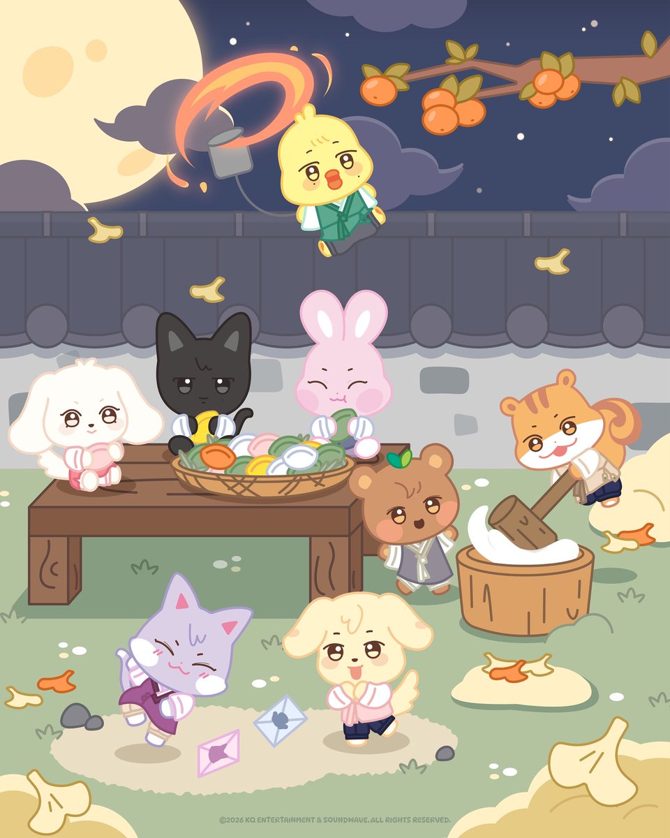 ANITEEZinX's tweet photo. 🍂애니티즈와 함께 풍성하고 즐거운 한가위 보내세요!🌕

🍂Have a joyful and bountiful Chuseok with ANITEEZ!🌕

#ANITEEZ #애니티즈
#ATEEZ #에이티즈 https://t.co/g5X9hECjUv