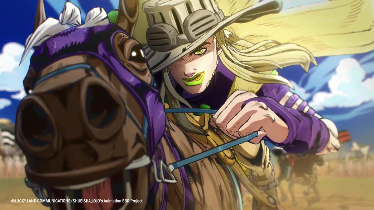 animetv_jp's tweet photo. STEEL BALL RUN JoJo's Bizarre Adventure anime is NOW AVAILABLE on Netflix! 🐎

New episodes every Friday! (11 episodes in total)

✨More: https://t.co/EVN9zg72U1 https://t.co/VNSkdENFhR