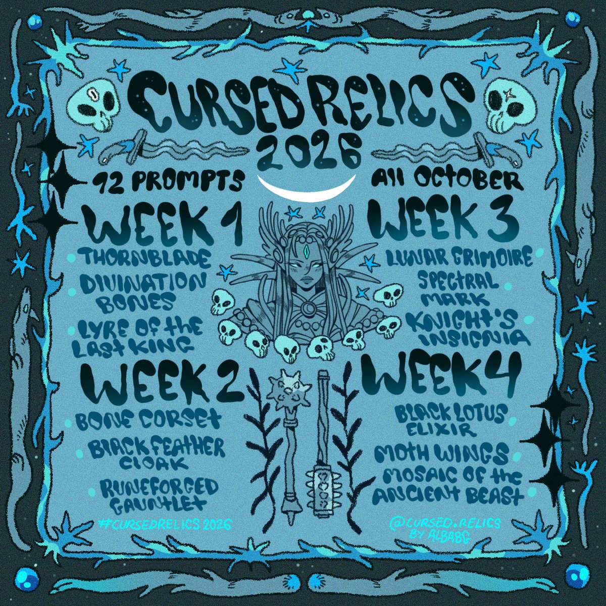 albabbgg's tweet photo. 1 Week to officially start #cursedrelics2026 https://t.co/E34Ic0nsXH
